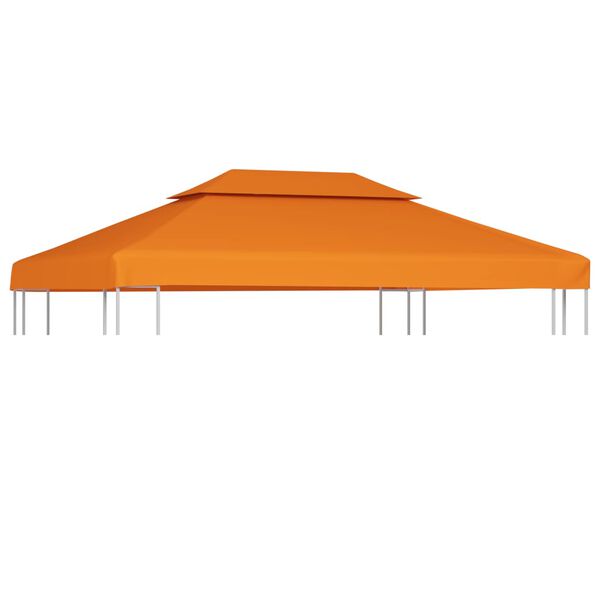 vidaXL Recouvrement de remplacement d'auvent 310 g/m&sup2; Orange 3x4 m
