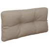 vidaXL Coussin de palette taupe 80x40x12 cm tissu