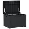 vidaXL Boîte de rangement de jardin anthracite 125 L PP
