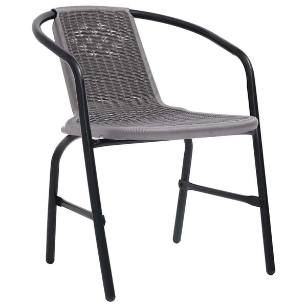 vidaXL Chaises de jardin lot de 4 Rotin de plastique et acier 110 kg