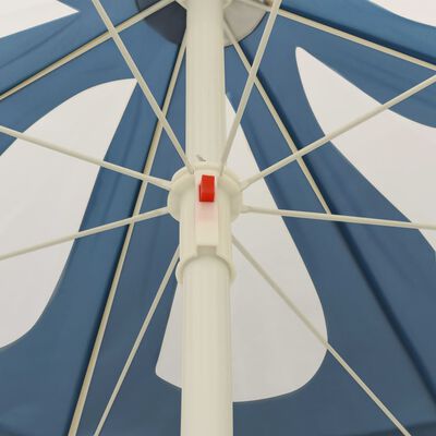 vidaXL Parasol de plage bleu 240 cm