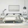 vidaXL Cadre de lit sans matelas gris fonc&eacute; tissu