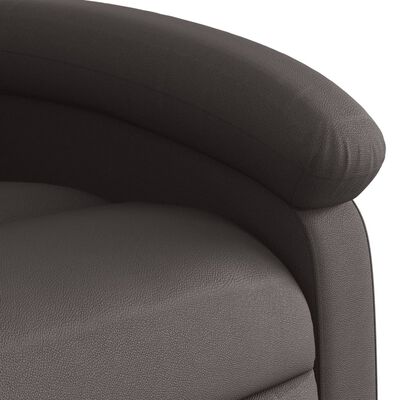 vidaXL Fauteuil inclinable marron foncé cuir véritable