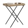 vidaXL Table à plateau pliable beige 65x40x75 cm résine tressée