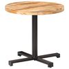 vidaXL Table de bistro Ronde &Oslash;80x75 cm Bois de manguier brut