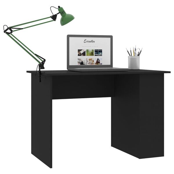 vidaXL Bureau Noir 110x60x73 cm Aggloméré