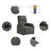 vidaXL Fauteuil inclinable de massage électrique gris foncé