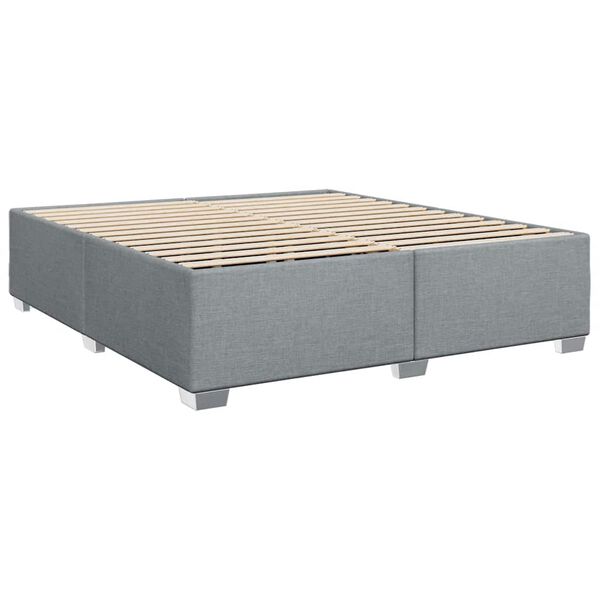 vidaXL Cadre de lit sans matelas gris clair tissu
