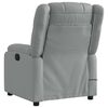vidaXL Fauteuil de massage inclinable gris clair tissu