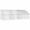 vidaXL Cage &agrave; poules 3 pcs Argent&eacute; 600 x 200 x 200 cm Acier et PE