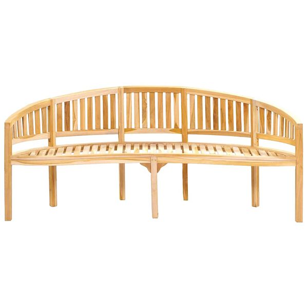 vidaXL Banc de jardin en forme de banane 200 cm bois de teck solide