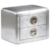 vidaXL Table de coin avec 2 tiroirs vintage style d'aviation