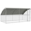 vidaXL Cage &agrave; poules 2 pcs Argent&eacute; 400 x 200 x 198,5 cm