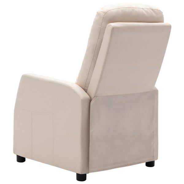 vidaXL Fauteuil inclinable &eacute;lectrique cr&egrave;me tissu