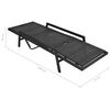 vidaXL Chaise longue avec coussin R&eacute;sine tress&eacute;e Noir