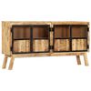 vidaXL Buffet Marron et noir 160x30x80 cm Bois de manguier solide brut