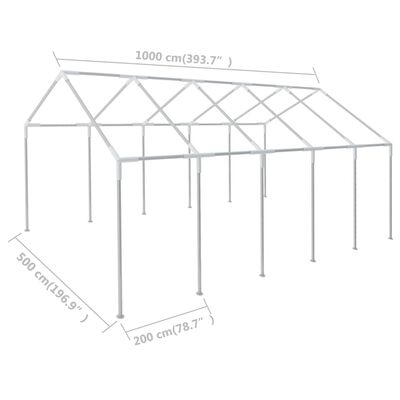 vidaXL Cadre en acier pour tente de fête 10x5 m