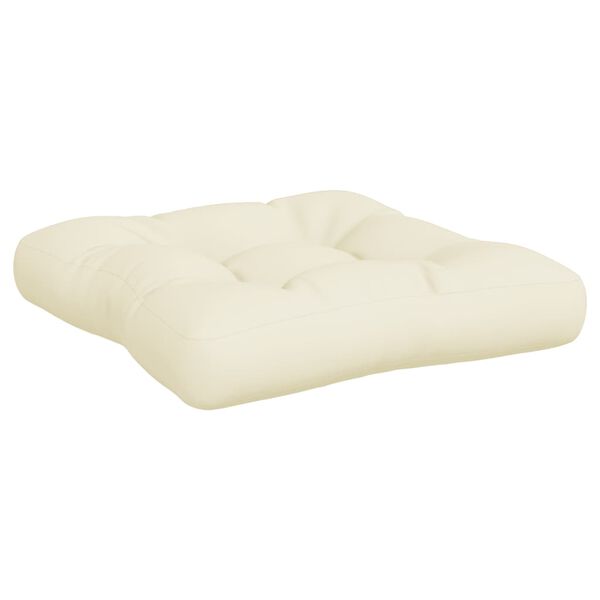 vidaXL Coussins de palette lot de 3 cr&egrave;me tissu