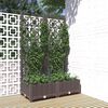 vidaXL Jardini&egrave;re avec treillis Marron 80x40x121,5 cm PP