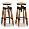 vidaXL Tabourets de bar lot de 2 bois de manguier massif