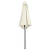 vidaXL Parasol de jardin et m&acirc;t en aluminium 270x246 cm Blanc sable