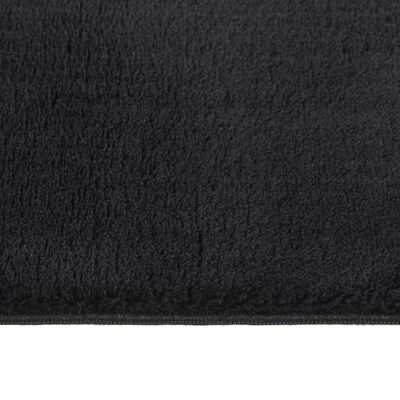 vidaXL Tapis shaggy noir 120x183 cm polyester