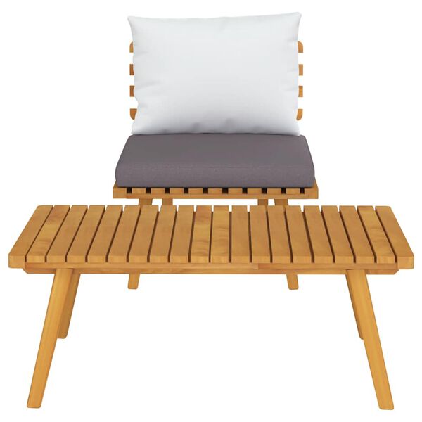 vidaXL Salon de jardin 2 pcs avec coussins Bois d'acacia solide