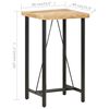 vidaXL Table de bar 60x60x107 cm Bois de manguier brut
