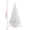 vidaXL Arbre de No&euml;l artificiel pr&eacute;-&eacute;clair&eacute; et boules blanc 180 cm PVC