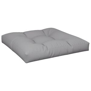 vidaXL Coussin de palette gris 70x70x12 cm tissu