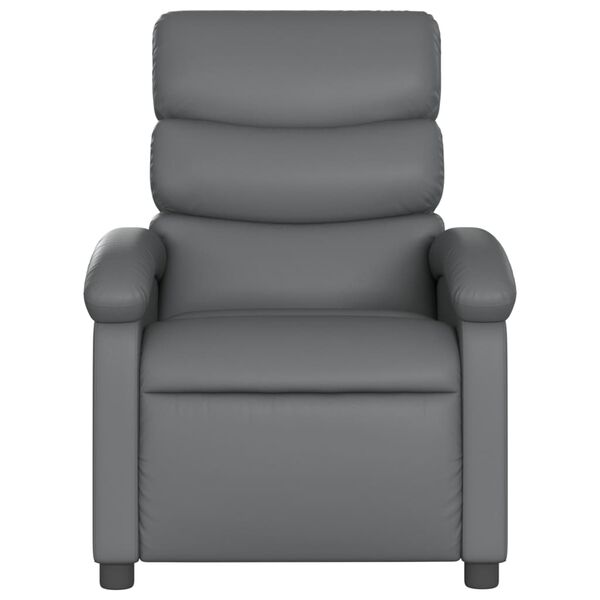 vidaXL Fauteuil inclinable gris similicuir