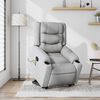 vidaXL Fauteuil inclinable de massage gris clair tissu