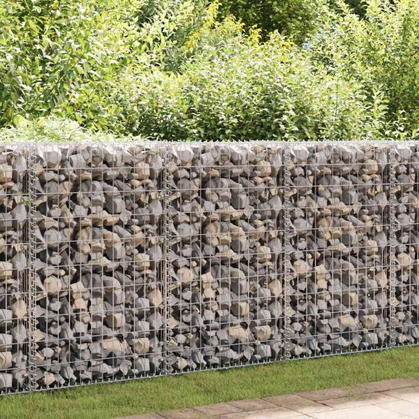 vidaXL Mur en gabion avec couvercles Acier galvanisé 200x60x100 cm