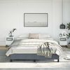 vidaXL Cadre de lit sans matelas gris fonc&eacute; California velours