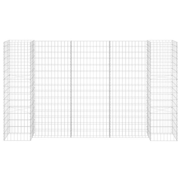 vidaXL Jardini&egrave;re &agrave; gabion en H Fil d'acier 260x40x150 cm