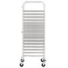 vidaXL Chariot de cuisine pour 16 plateaux 38x55x163 cm Inox