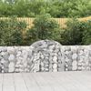 vidaXL Paniers &agrave; gabions arqu&eacute;s 4 pcs 200x30x80/100 cm Fer galvanis&eacute;