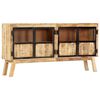 vidaXL Buffet Marron et noir 160x30x80 cm Bois de manguier solide brut