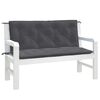 vidaXL Coussins de banc de jardin lot de 2 anthracite m&eacute;lang&eacute; tissu