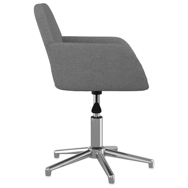 vidaXL Chaise pivotante de bureau Gris clair Tissu