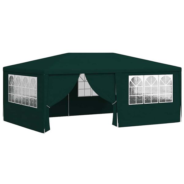 vidaXL Tente de r&eacute;ception avec parois lat&eacute;rales 4x6 m Vert 90 g/m&sup2;
