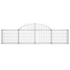 vidaXL Paniers &agrave; gabions arqu&eacute;s 2 pcs 200x30x40/60 cm Fer galvanis&eacute;