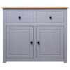 vidaXL Buffet Gris 93x40x80 cm Pin solide Assortiment Panama