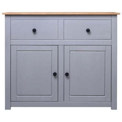 vidaXL Buffet Gris 93x40x80 cm Pin solide Assortiment Panama