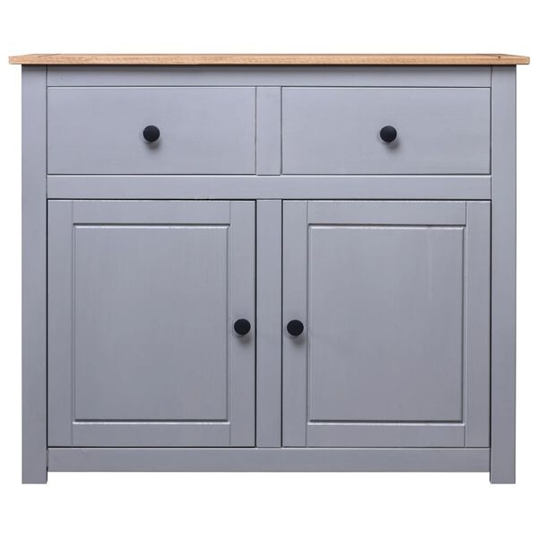 vidaXL Buffet Gris 93x40x80 cm Pin solide Assortiment Panama