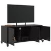 vidaXL Meuble TV noir 100,5x39x43,5 cm acier
