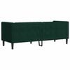 vidaXL Canapé Chesterfield avec traversins 3 places vert foncé velours