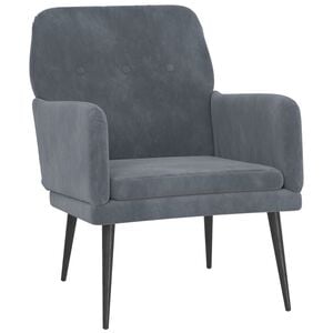vidaXL Fauteuil Gris foncé 62x79x79 cm Velours