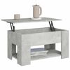 vidaXL Table basse gris béton 79x49x41 cm bois d'ingénierie