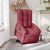 vidaXL Fauteuil inclinable de massage électrique rouge bordeaux tissu